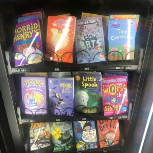 Vending machine with books 